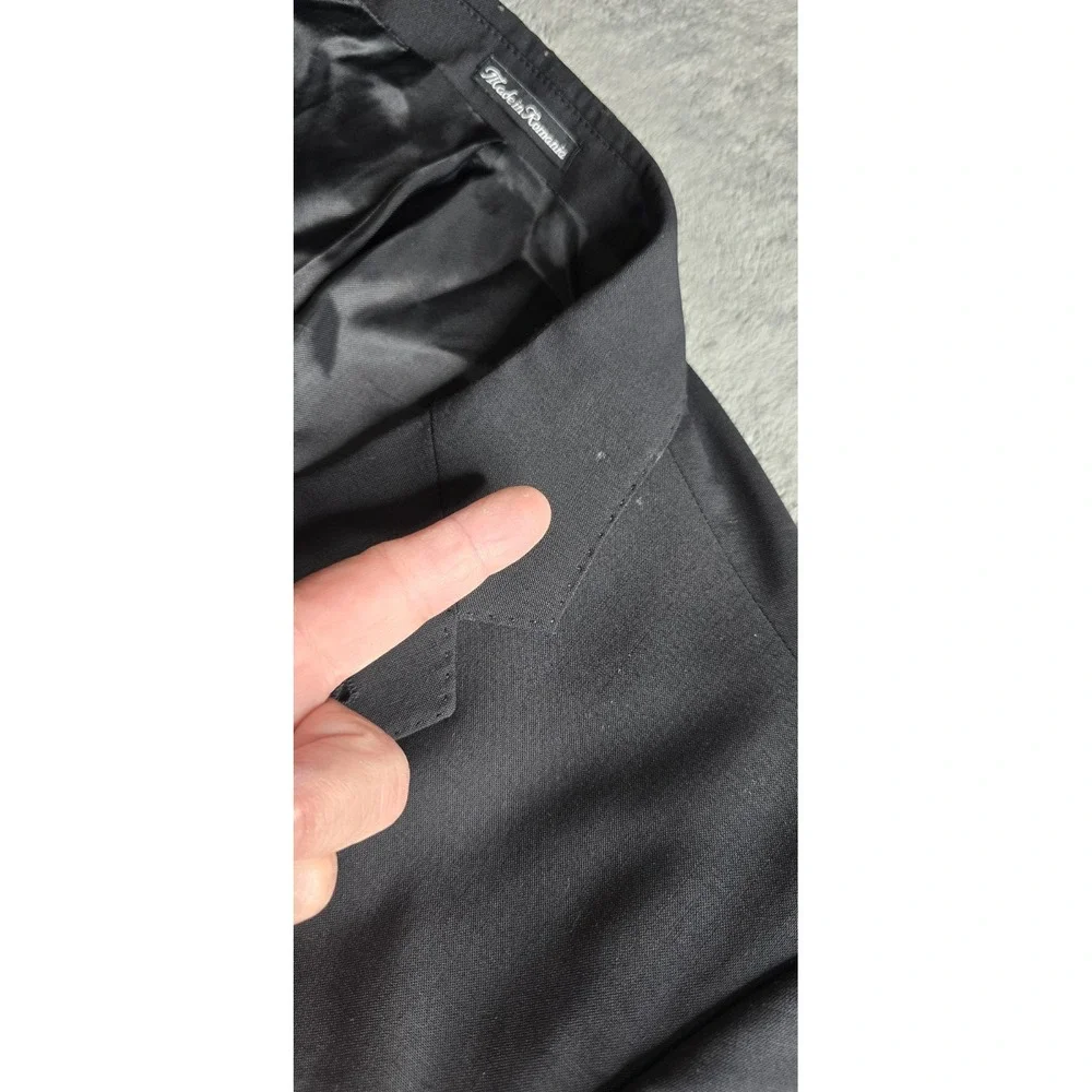 Louis Vuitton Uniformes Blazer Mens 62 Black Wool 2-Button Jacket Sportscoat